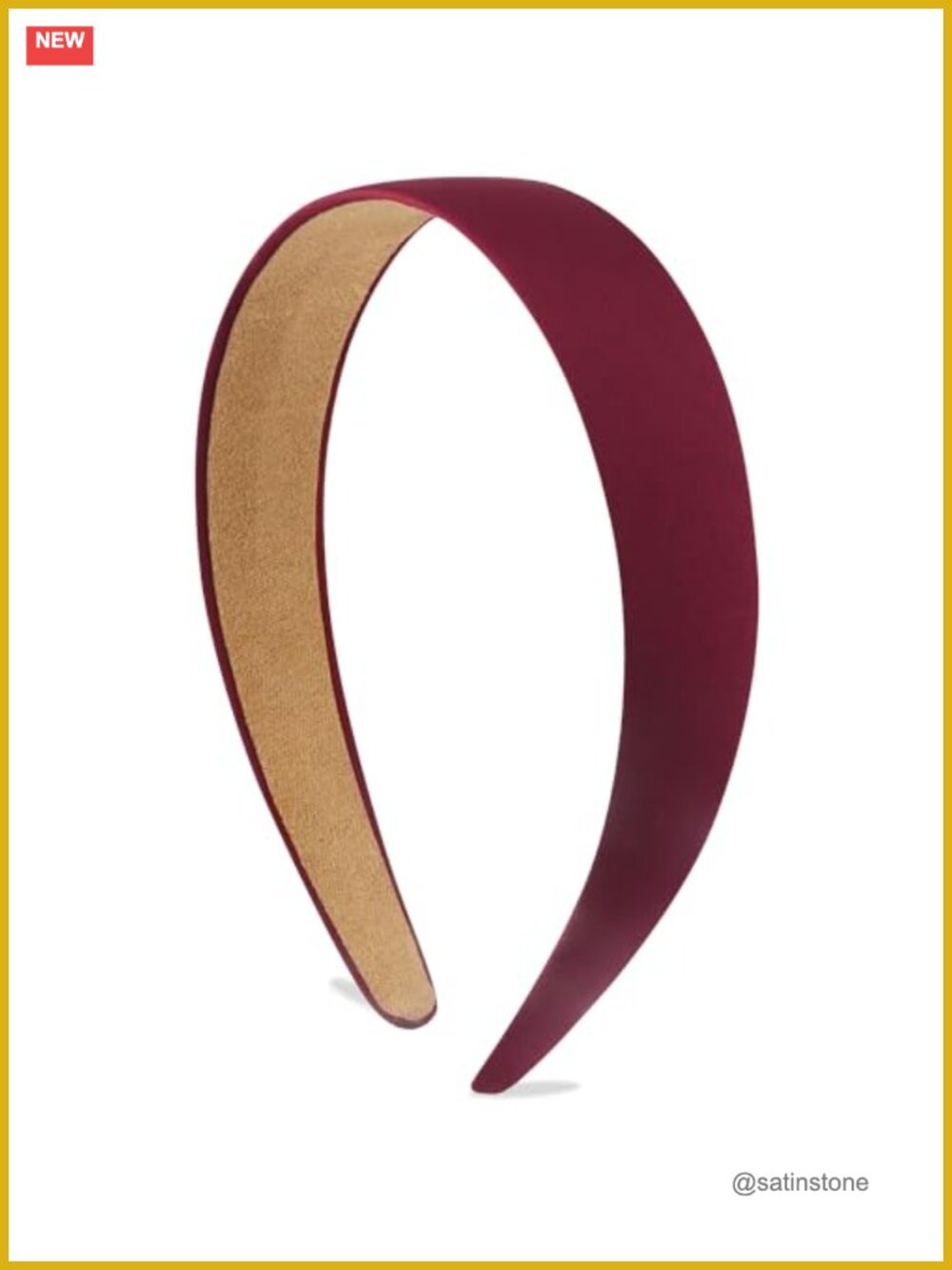 Satin Headband Set Plain Hard Thin Non Slip DIY Craft Costume Hair Accessory